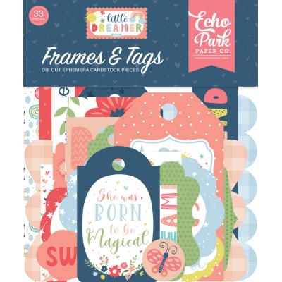 Echo Park Little Dreamer Girl Die Cuts - Frames & Tags